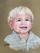 Blond Boy in Grey Shirt