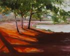 Trees by a pond